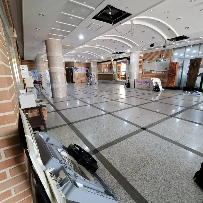 인천 마전동성당 냉난방기 분해세척 작업