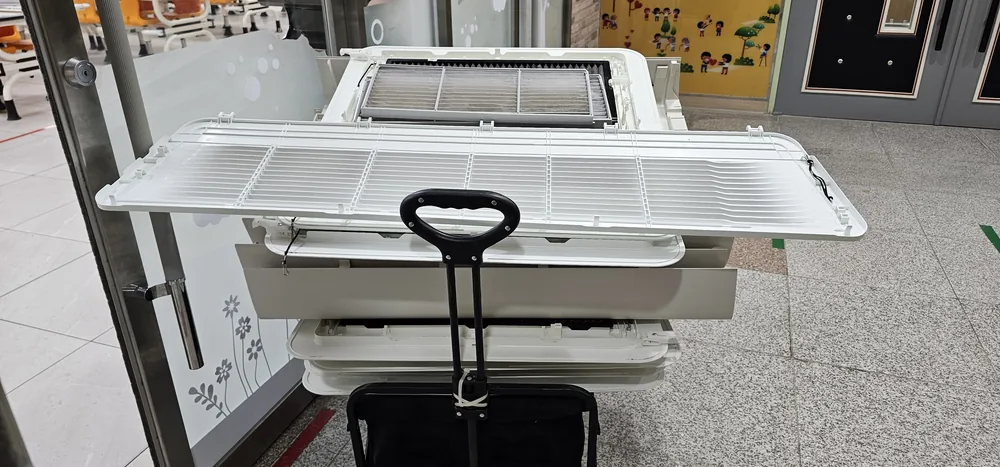 세척 현장 — 필터 고압세척
