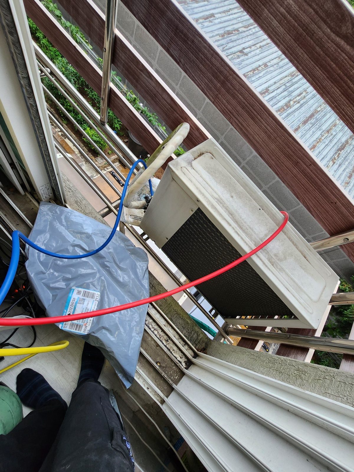냉매 점검·세척 시공 현장