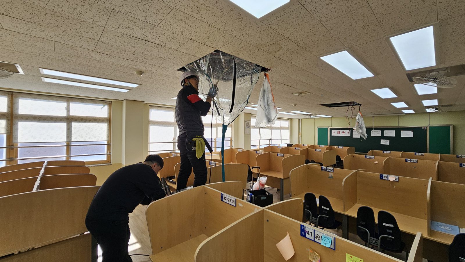 인천 지역 학교 냉난방기 분해세척